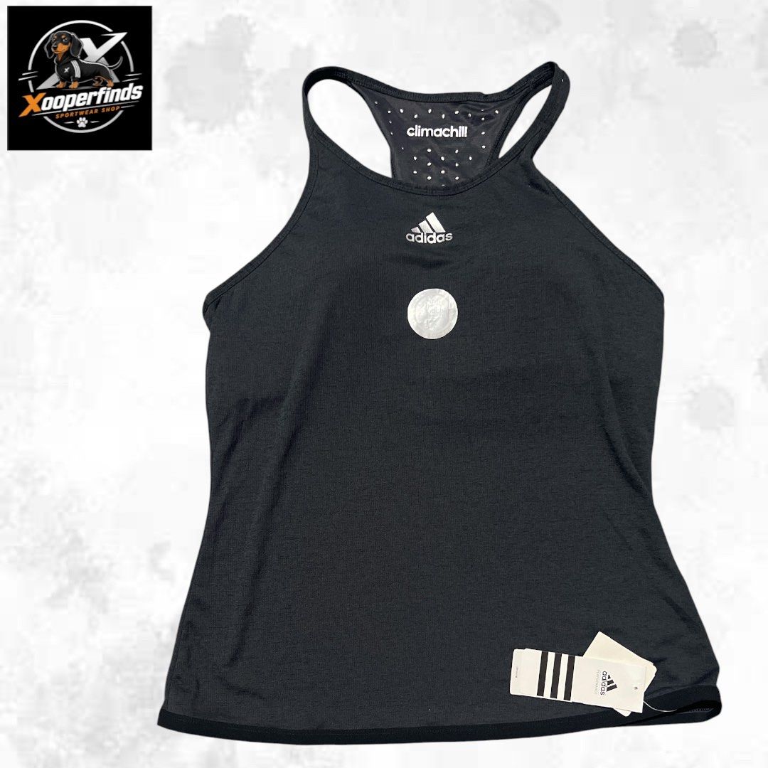 BNWT Adidas Uncontrol Climachill Tank LARGE (Category: Activewear) located in Iba. Submitted by xooperfindslb (Listing ID 1467329229, Image 1). Description: Brand new with tag Adidas Uncontrol Climachill Tank Gray ( chalkblue/matte silver) Large With pads and padslot inner Brand new no issue.