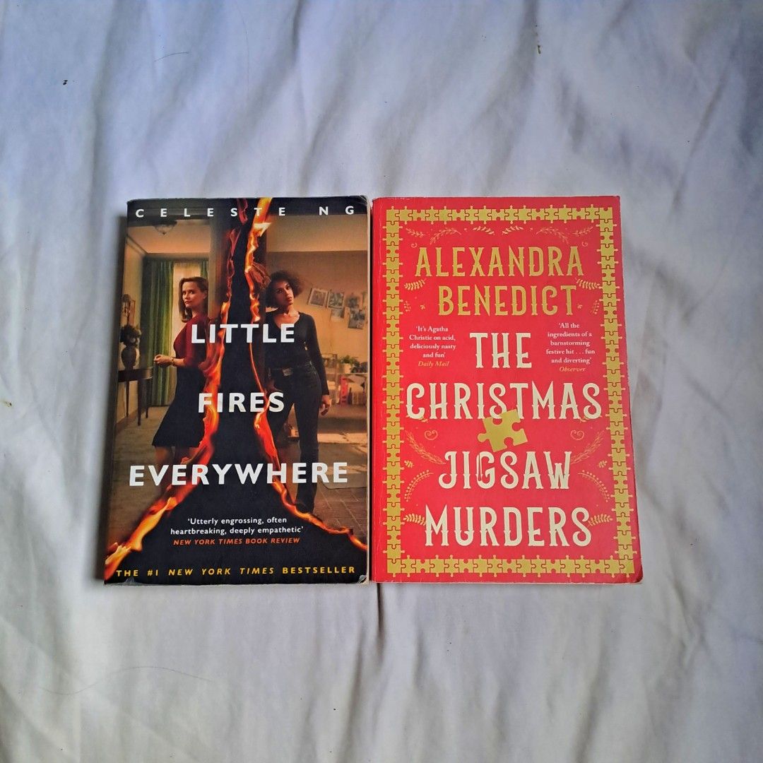 Book Bundles for Sale (Category: Storybooks) located in Calaca. Submitted by echo_28 (Listing ID 1467263201, Image 3). Description: Book Bundles for Sale! 📚✨ Selling these book bundles at affordable prices! Bundle 1: ₱180 for both • Roxy (HB) • Reckless Girls (HB) Condition: Both are brand new. Roxy has a remainder mark. Bundle 2: ₱150 for both • Little Fires Everywhere • The Christmas Jigsaw Murders Condition: With spine creases and tanning. MO