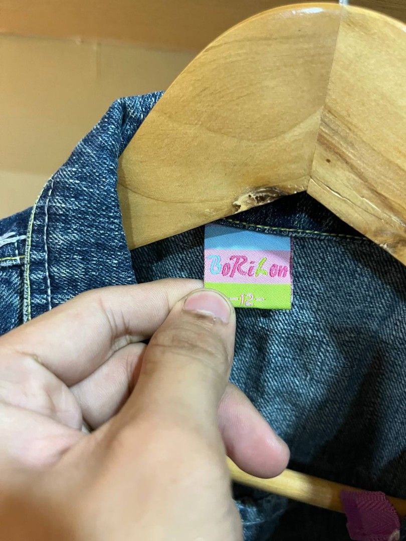 BoRiKon denim jacket for kids (Category: Coats, Jackets and Outerwear) located in Quezon City. Submitted by michypeachyy1 (Listing ID 1467323048, Image 2). Description: 250 plus shipp for 12 yrs old.