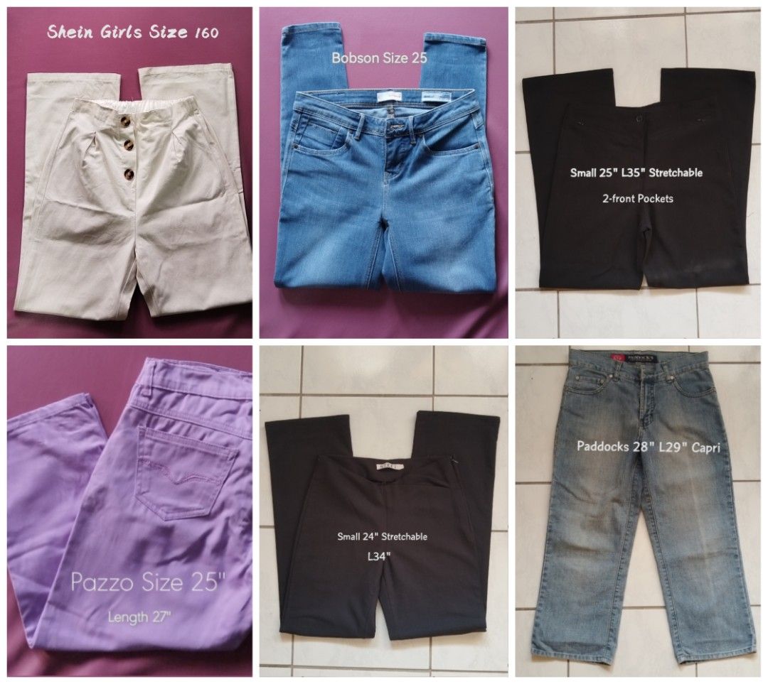 Bottoms/Pants (Category: Other Bottoms) located in Iloilo. Submitted by pinspirewitha (Listing ID 1467177491, Image 3). Description: 👖 PRELOVED BOTTOMS SALE: ₱150 EACH! 👖 Mall brands/purchased, and not overused. Mix and match as many as you like, because it's ₱150/pc for everything! 💕 🩳 SKIRTS & SHORTS 👖 JEANS & PANTS ✨ LEGGINGS (Plus Size & More) 📏 Most sizes are small (24–28" waist), with some plus-size options too. Check the measurements