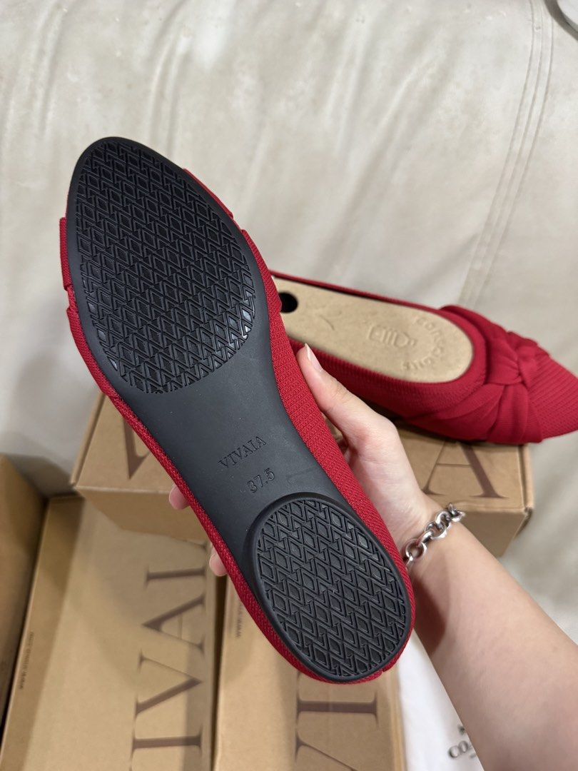 BRAND NEW Vivaia Bibi Ruby Red Almond Toe Flats (Category: Flats & Sandals) located in Quezon City. Submitted by closetofcoco (Listing ID 1467238485, Image 2). Description: BRAND NEW UNUSED SIZE 37.5 (23.5-24CM) WITH BOX NO LOW BALLING.