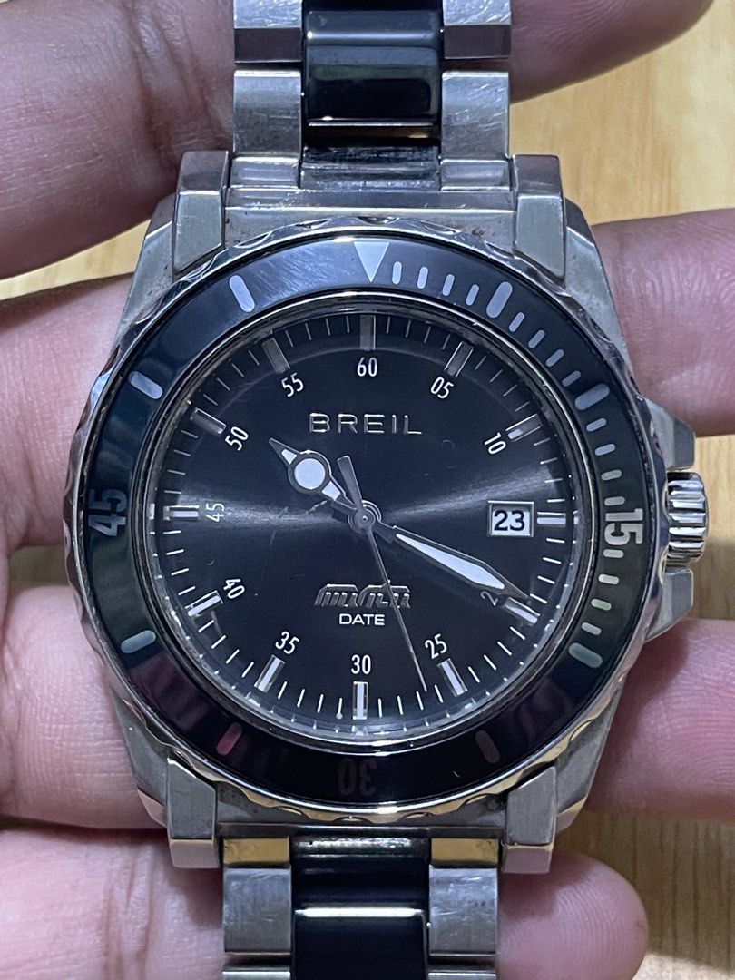 Breil Manta Ceramics (Category: Men's Watches) located in Taguig. Submitted by tester1x (Listing ID 1467251269, Image 3). Description: Breil Manta Ceramics Japan Mov’t TW0831 Quartz Black Dial All Stainless Steel 41.6mm Breil Stainless Steel Bracelet 7inch wrist plus .