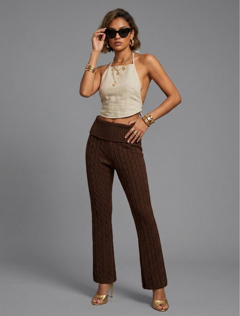AUTUMN WINTER BROWN CABLE KNIT LOUNGE PANTS (Category: Other Bottoms) located in Taguig. Submitted by jane.klosette (Listing ID 1467179253, Image 2). Description: BRANDNEW DELIVERY VIA LALAMOVE, PAYMENT FIRST. 📍 TAGUIG.