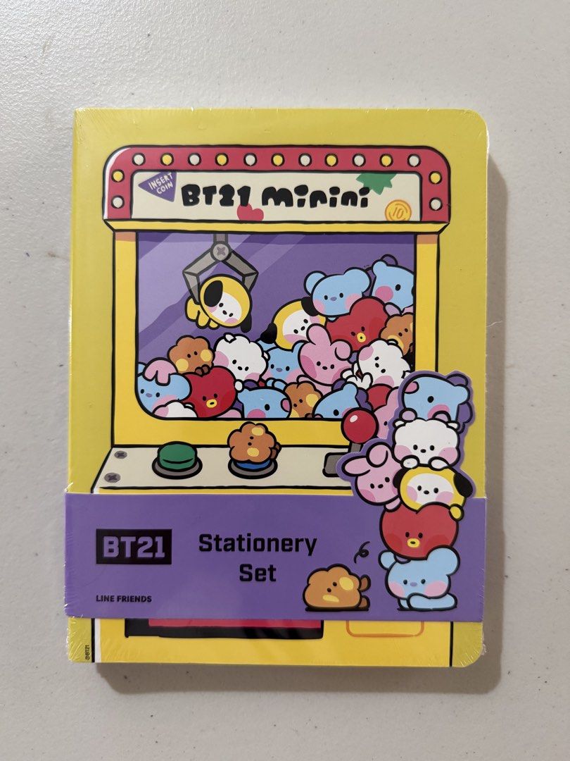 BT21 Minini Stationery Set (Category: Stationery & School Supplies) located in Las Pinas. Submitted by kbcollection.07 (Listing ID 1467175989, Image 1). Description: - Item: Authentic BT21 Minini Stationery Set (Line Friends) - 3 pcs notebook set - Condition: Brand new, sealed in original plastic wrapper - Perfect for: BTS fans, collectors, or gift-giving - Rarity: Cute and hard-to-find collectible item! Note: • Color may vary due to lighting • A