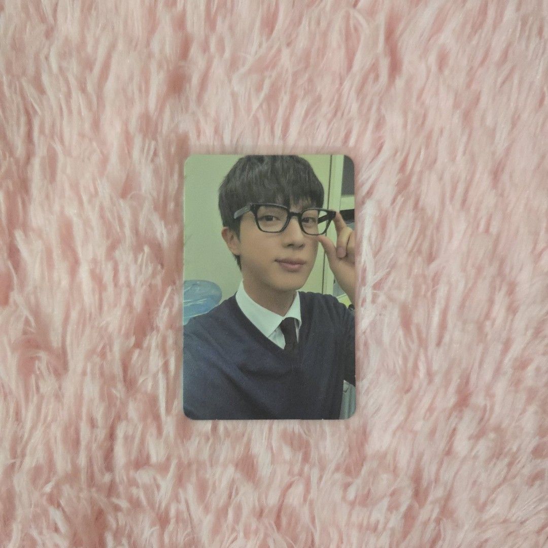 BTS Jin Happy (imagine version) photocard (Category: K-Wave Merchandise) located in Sison. Submitted by flowerhaerim (Listing ID 1467278271, Image 1). Description: — onhand and ready to ship — not for sensitive buyer (has album mark) — t&c: flowerhaerim.carrd.co.