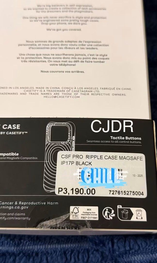 Original Casetify Ripple Case 17pro/18pro (Category: Cases & Sleeves) located in Pasig City. Submitted by yoshioka26288 (Listing ID 1467314201, Image 3). Description: .