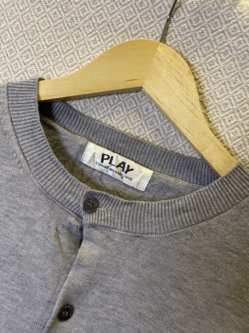 Cdg play cardigan (Category: Coats, Jackets and Outerwear) located in Manila. Submitted by hypestock_mnl (Listing ID 1467229283, Image 3). Description: - stylish - perfect for casual wear - great fit - in good condition - minimal signs of usage - 9/10 - money worth! - see pics for details/issue.