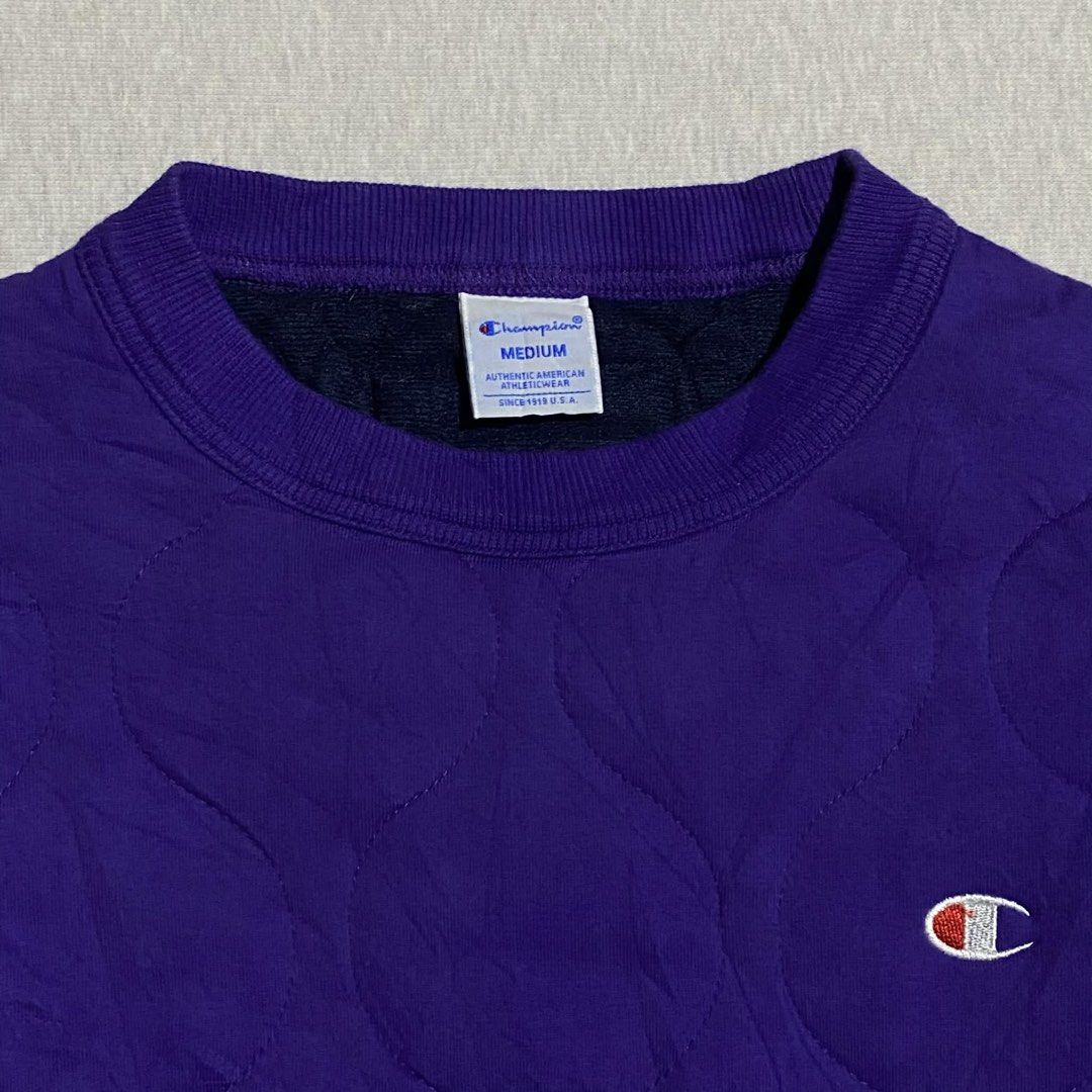 champion semi puff (Category: Longsleeves) located in Mabalacat. Submitted by stellargarments (Listing ID 1467343445, Image 3). Description: Length : 23 Width : 19 Condition : 9.5/10 super ganda ng tela puff cotton embroidered logo with patch champion sa back complete tags super nice & kinis! very comfy & smooth on skin need wash no major stain fresh from bale.