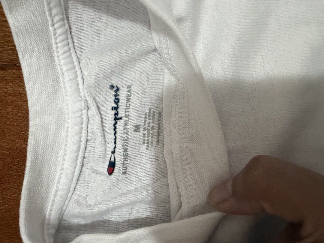 Champion Plain White Shirt (Category: Shirts) located in Quezon City. Submitted by krtstn (Listing ID 1467205687, Image 2). Description: .