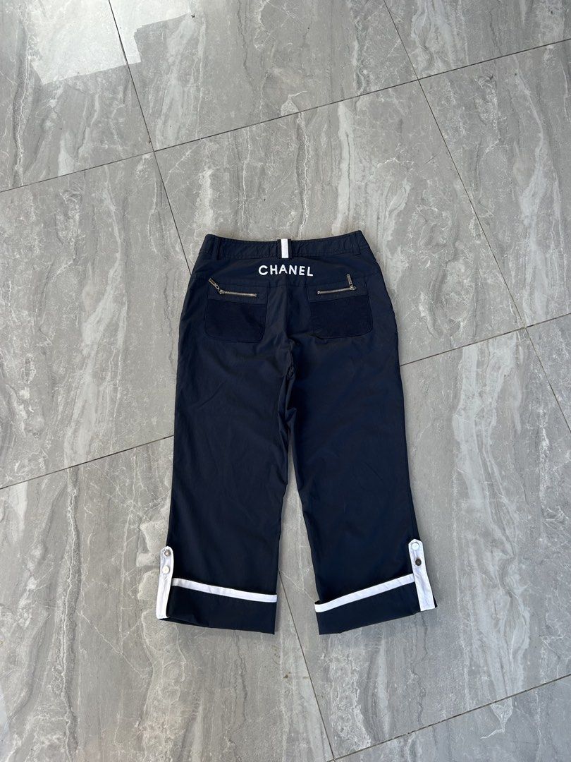 Chanel Capri Pants (Category: Other Bottoms) located in Makati City. Submitted by roldanamparo (Listing ID 1467257354, Image 2). Description: Chanel Capri Pants Excellent condition No issue •Waist:28 •Length:28 •Leg Opening:8.5 Pm📩.