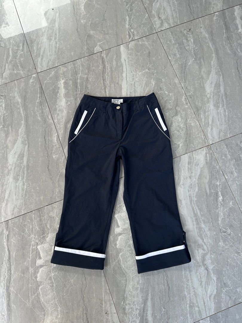 Chanel Capri Pants (Category: Other Bottoms) located in Makati City. Submitted by roldanamparo (Listing ID 1467257354, Image 1). Description: Chanel Capri Pants Excellent condition No issue •Waist:28 •Length:28 •Leg Opening:8.5 Pm📩.