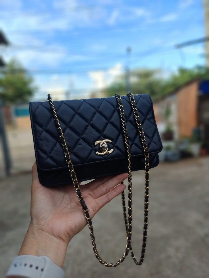 Chanel Quilted Black Leather Chain Shoulder Bag (Category: Luxury Bags & Wallets) located in Cavite. Submitted by charisabla15249 (Listing ID 1467315682, Image 1). Description: - Brand: Chanel - Style: Classic Quilted Leather Shoulder Bag - Color: Black with gold-tone hardware and chain strap - Closure: Interlocking CC turn-lock front flap - Interior: Dark fabric lining with a zippered compartment - Origin: Made in France - Authenticity: Serial n