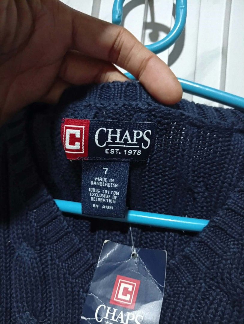 Chaps Knitted Vest womens with hangtag ( Authentic ) (Category: Coats, Jackets and Outerwear) located in Barotac Nuevo. Submitted by john.pritz (Listing ID 1467323743, Image 3). Description: Chaps Knitted Vest womens with hantag ( Authentic ) Like new condi no issue Size 7 on tag Width 14 to stretch 18 pasok Length 22.