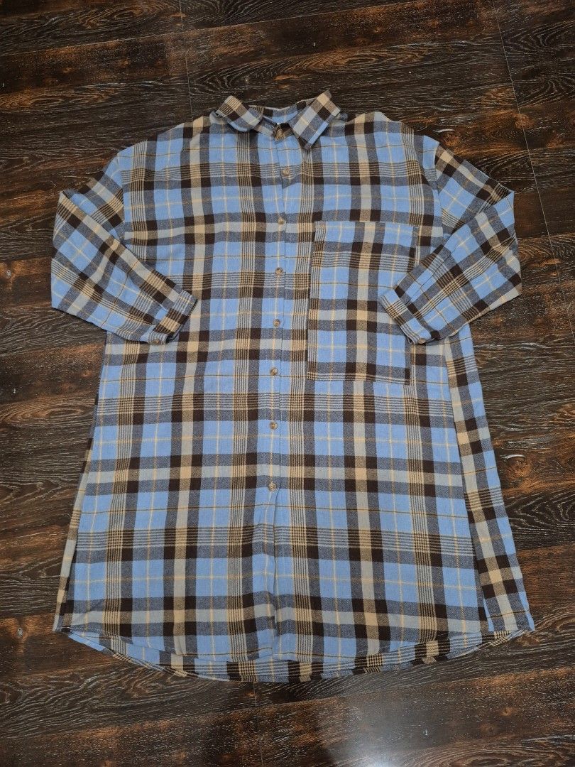 Checkered Casual Dress (Category: Dresses) located in Santa Cruz. Submitted by deenem (Listing ID 1467193950, Image 2). Description: Like New😍👌 No flaws👌 Can fit L-XL Asian (Measurements laid flat in inches) Bust:24 Armhole:8.5 Lenght: 37.