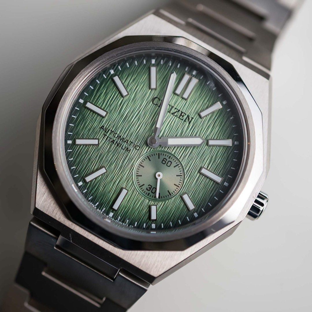 Citizen Zenshin 60 NK5020-58X (Category: Men's Watches) located in Manila. Submitted by seikowatchfactory (Listing ID 1467314199, Image 2). Description: Model: NK5020-58X Price: 23995 pesos Specifications: Caliber 8322 Automatic Movement Super Titanium Case and Bracelet Case Diameter: 40.5mm Case Thickness: 11.3mm Weight: 100g Gradient Green Dial 100m Water Resistance Approx. 60 hours Power Reserve Sapphire Glass Seller is Authorized Dealer of Ja