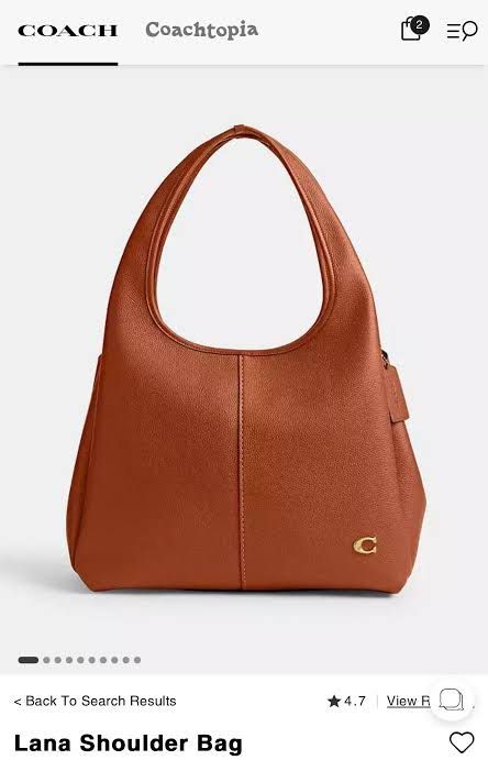 Coach Lana Shoulder Bag Amber (Category: Luxury Bags & Wallets) located in Paranaque City. Submitted by nglcwng (Listing ID 1467172981, Image 1). Description: - Authentic Coach Lana shoulder bag in Amber (Large) - Color no longer sold (I think) you can try to search online - Message for more photos RFS: declutterring .