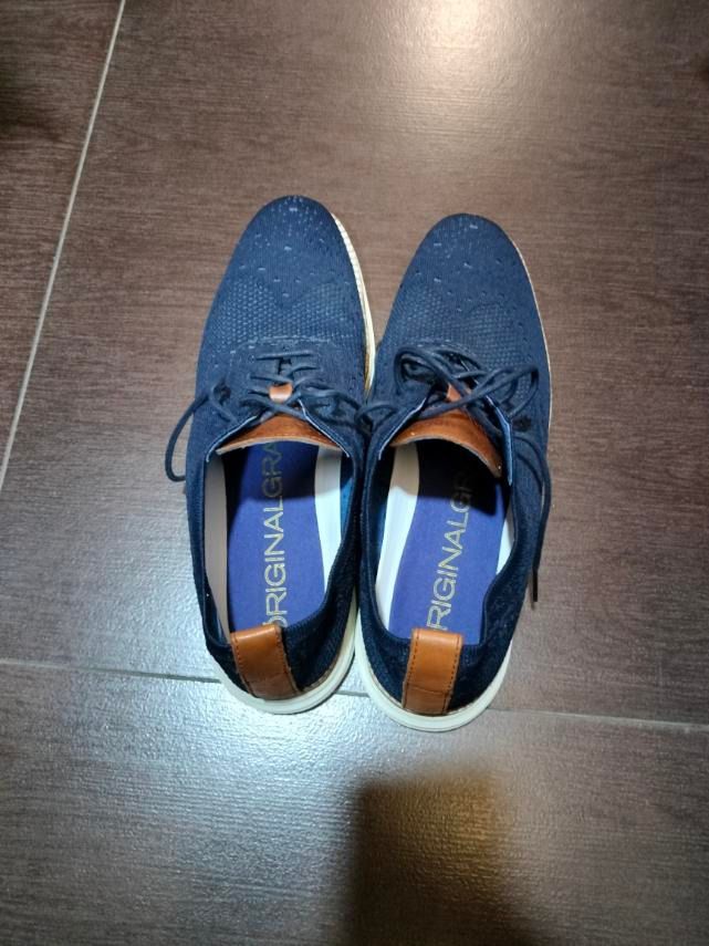 Cole Haan ZeroGrand Stitchlite Wingtip Oxford (Category: Dress Shoes) located in Manila. Submitted by sackclothco. (Listing ID 1467275994, Image 2). Description: Cole Haan ZeroGrand Stitchlite Wingtip Oxford Size: 8M Color: Navy / Ivory (Navy blue knit upper with a white outsole) Location: Imus, Cavite No Box DM for Inquiries.