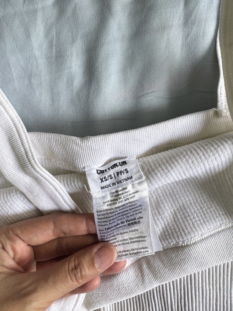 Cotton On Tank Top (Category: Sleeveless) located in Batangas. Submitted by vybxx (Listing ID 1467178963, Image 2). Description: PHP 200/each or PHP 350 for both Message me if you want black or white. MY BODY FRAME (S-M) Bust - 34A Waist - 27 Height - 5'2 Ship via J&T + 80 sf Location: Batangas City.