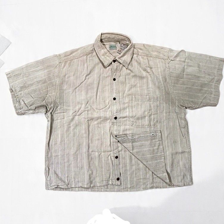 Cream Stripped button up, AshCreek Trading Shirt (Category: Shirts) located in Manila. Submitted by queenofthesea0202 (Listing ID 1467357435, Image 2). Description: .
