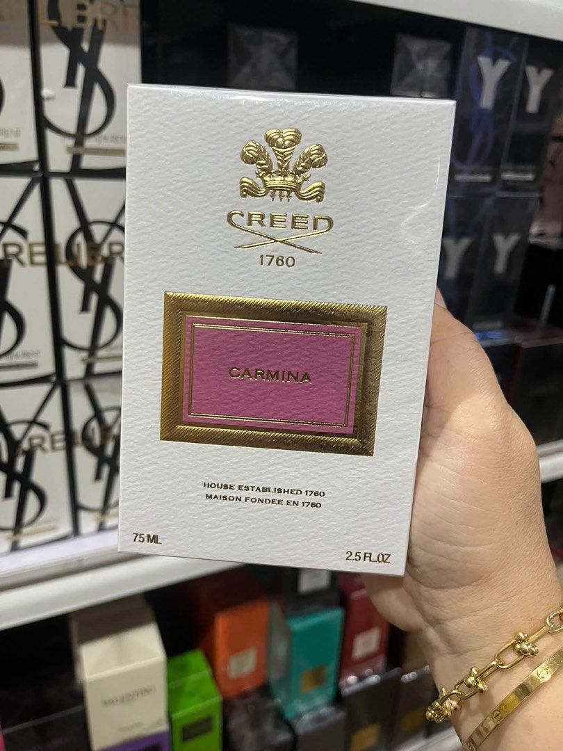 Creed Carmina 75ml EDP (Category: Fragrance & Deodorants) located in Manila. Submitted by thescentstudio.ph (Listing ID 1467177681, Image 1). Description: for more info and legitimacy, check thescentstudioph on IG *Order now, delivery tomorrow 5pm • Premium designer perfumes sourced abroad from trusted suppliers. Craftedto closely match the scent, quality, and longevity of the retail versions. • NOT your typical “US tester versions. We focus on h