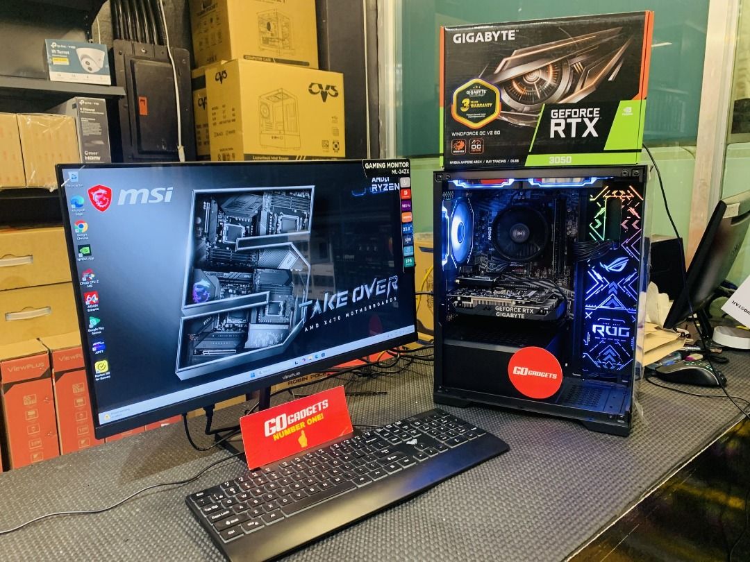Custom Gaming PC Set with Gigabyte RTX (Category: Desktops) located in Pasay City. Submitted by andrewww.z (Listing ID 1467217942, Image 1). Description: MSI AMD RZYEN 🖥️ We offer: ✔ Gaming PC Builds ✔ Work / Office PC Builds ✔ Editing / Productivity PC Builds ✔ PC upgrades and accessories 💳 INSTALLMENT AVAILABLE BDO • BPI • HSBC • Chinabank • Unionbank • Salmon • Skyro • GGives All products are original with warranty. Specs may vary by model/v