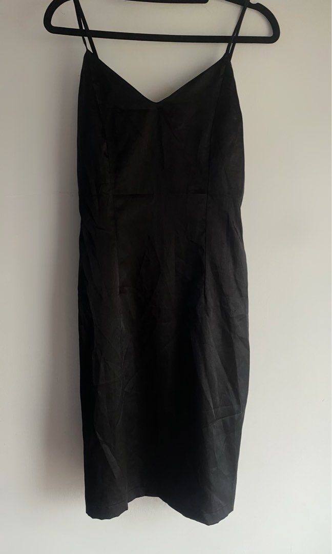 Custom Made Black Satin Short Dress (Category: Dresses) located in Quezon City. Submitted by shopmariascloset_ (Listing ID 1467187444, Image 1). Description: .