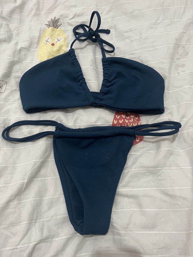 Dark Blue Two Piece Swimsuit (Category: Bikinis & Swimsuits) located in Manila. Submitted by rlnnb_ (Listing ID 1467224120, Image 1). Description: Can fit small to medium.