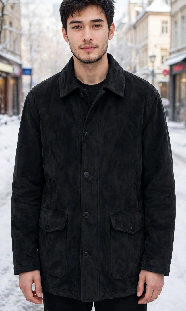 Dark Grey Winter Coat with Button Front Closure (Category: Coats, Jackets and Outerwear) located in Manila. Submitted by tinygazo90639 (Listing ID 1467194460, Image 1). Description: - Color: Dark grey - Closure: Secure button front with zipper underneath - Features: Classic collar, long sleeves, and large front pockets - Style: Practical and versatile cold weather outerwear - Condition: Great for everyday wear and layering.