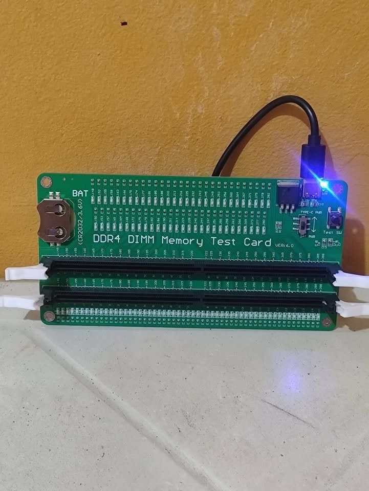 DDR4 DIMM Memory Test Card Ver 6.0 (Category: Computer Parts) located in Manila. Submitted by hector_does_go_rug (Listing ID 1467267769, Image 3). Description: DDR4 DIMM Memory Test Card (Version 6.0) ✅Inclusions: DDR4 Memory Tester | Type C Cable | PCB Spacer ✅With original box ✅Condition: Fully tested, all LEDs light up properly ℹ️LED Indicators: LED indicators are used to test all data lines of the memory, and the normal brightness is regarded
