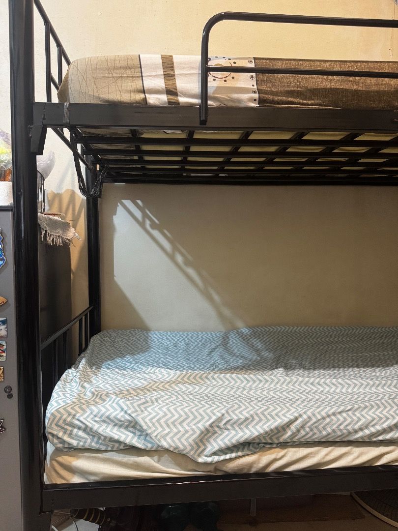 Demountable Bunk Bed (Category: Bed Frames & Mattresses) located in Caloocan City. Submitted by raredog.11ad00 (Listing ID 1467330440, Image 2). Description: Dismantlable/Demountable Bunk bed W80cm x L190cm • Price: ₱3000 • Payment: [Cash / GCash] • Pickup Location: San Antonio, Makati • Shipping: Available via Lalamove at buyer's expense PS: Foam mattress not included .