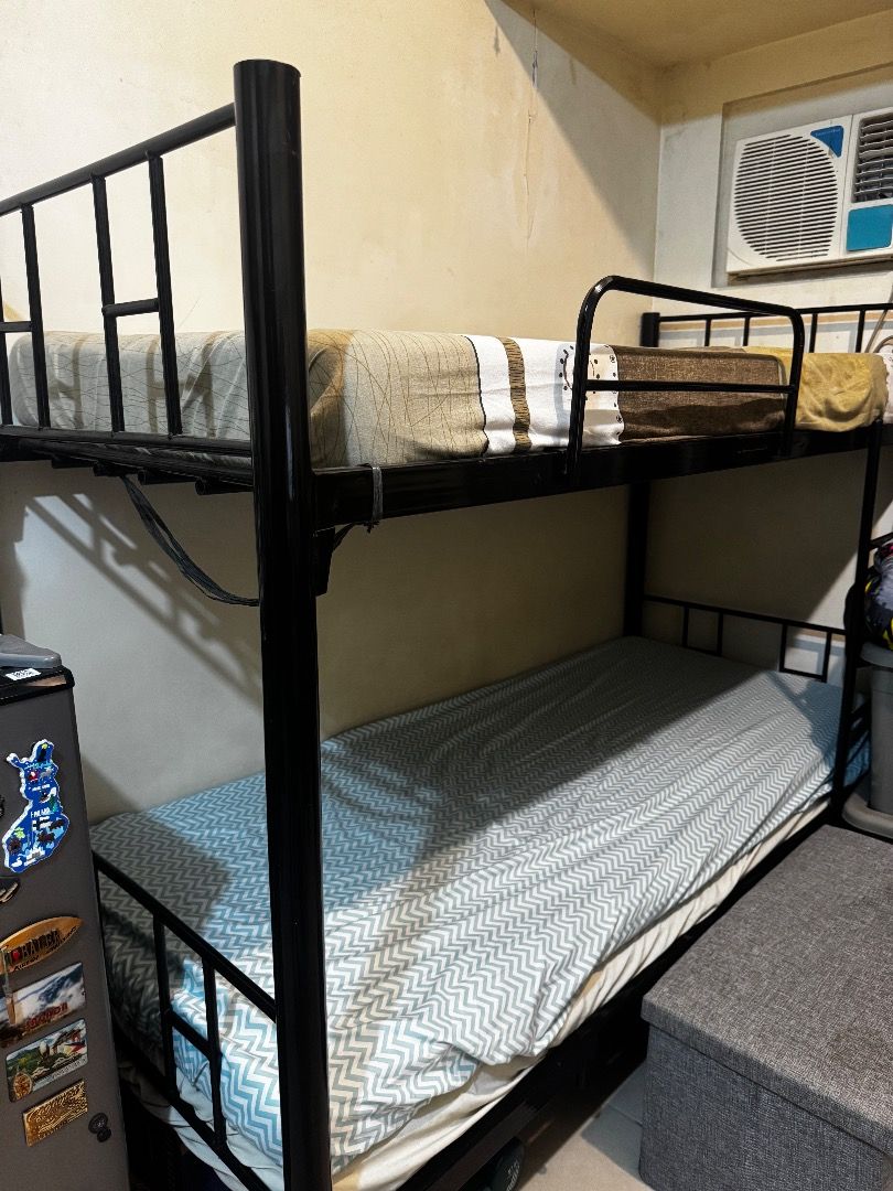 Demountable Bunk Bed (Category: Bed Frames & Mattresses) located in Caloocan City. Submitted by raredog.11ad00 (Listing ID 1467330440, Image 1). Description: Dismantlable/Demountable Bunk bed W80cm x L190cm • Price: ₱3000 • Payment: [Cash / GCash] • Pickup Location: San Antonio, Makati • Shipping: Available via Lalamove at buyer's expense PS: Foam mattress not included .