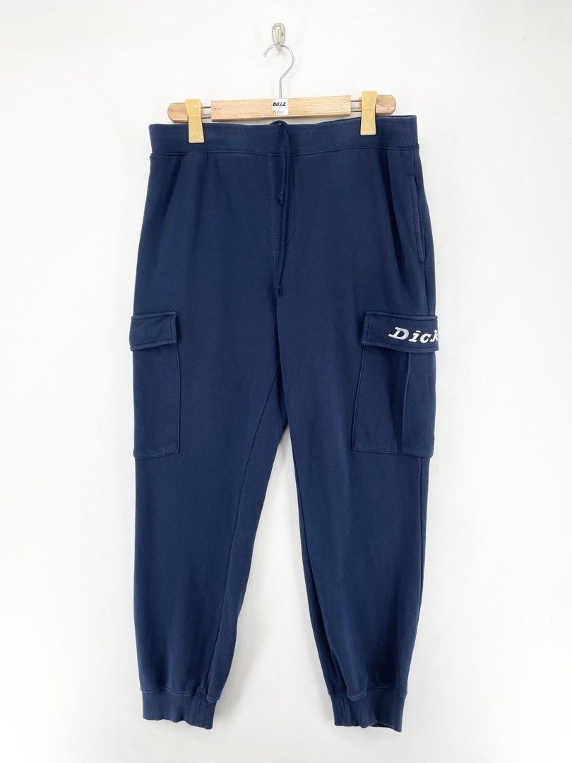 Dickies Cargo Navy Blue Jogger Pants (Category: Joggers) located in Manila. Submitted by buzz.garments (Listing ID 1467353520, Image 1). Description: Size: XL on tag Dimensions(inches) -Waist/Width: 36”-48” (Strechable) -Hip: 21” -Front Rise: 14” -Thigh: 12” -Inseam: 25” -Outseam/Length : 36” -Leg Opening: 5” removed button (not noticable when worn) It’s easy to replace too. You can just buy a button on Shope* and replace it yourself. - color may