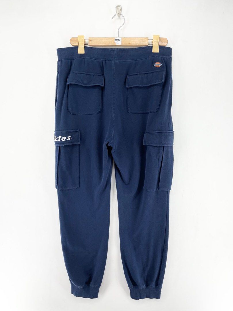 Dickies Cargo Navy Blue Jogger Pants (Category: Joggers) located in Manila. Submitted by buzz.garments (Listing ID 1467353520, Image 2). Description: Size: XL on tag Dimensions(inches) -Waist/Width: 36”-48” (Strechable) -Hip: 21” -Front Rise: 14” -Thigh: 12” -Inseam: 25” -Outseam/Length : 36” -Leg Opening: 5” removed button (not noticable when worn) It’s easy to replace too. You can just buy a button on Shope* and replace it yourself. - color may