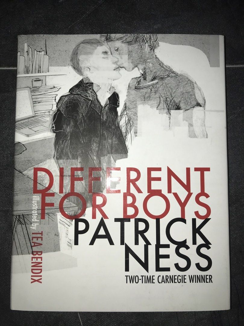 Different For Boys by Patrick Ness Hardcover Book (Category: Storybooks) located in Pilar. Submitted by dhelsomera20308 (Listing ID 1467280821, Image 1). Description: - Title: Hardcover novel by Patrick Ness - Illustrated by: Tea Bendix - Publisher: Walker Books - Themes: Friendship, masculinity, and teenage life of Anthony Stevenson - Condition: Clean pages, solid spine, dust jacket intact - Genre: Contemporary young adult fiction.