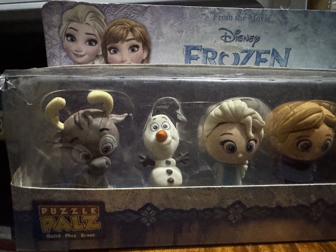 Disney Frozen 3D Puzzle Eraser Set (Category: Board Games & Puzzles) located in San Pedro. Submitted by pageturner19 (Listing ID 1467177266, Image 2). Description: Unused, w/ old box.