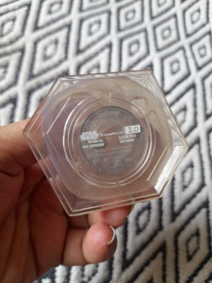 Disney Infinity 3.0 Star Wars translucent light figure (Category: Figurines & Statues) located in Bocaue. Submitted by marajapansurplus (Listing ID 1467194430, Image 3). Description: - Item: Disney Infinity 3.0 Star Wars Game Piece - Edition: Translucent Purple Plastic with Hexagonal Clear Base - Model ID: INF-2000204 - Condition: Clean, stored safely, great for collectors and gamers.