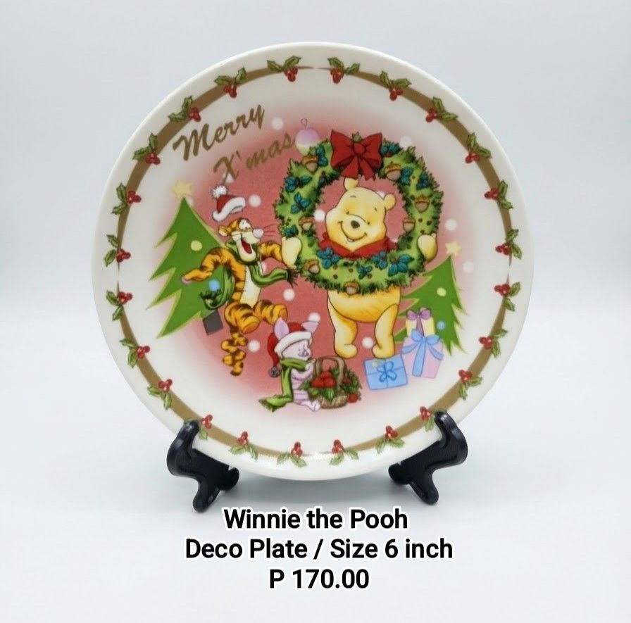 Disney Winnie the Pooh Ceramic Deco Plate (Category: Other Home Decor) located in Binan City. Submitted by mayjhe (Listing ID 1467196159, Image 1). Description: 💛 For Sale 💛 🌸 Disney Winnie the Pooh 🍀 Ceramic Deco Plate 📍 Condition: Good / stand not included 💰 Price is ₱ 170.00 👉 Other details posted 🇵🇭 Location Biñan Laguna 🛵 Courier J& T and Lalamove 📋 Shipping by schedule 📍 NO COD & COP 📌 All items are carefully packed and labeled