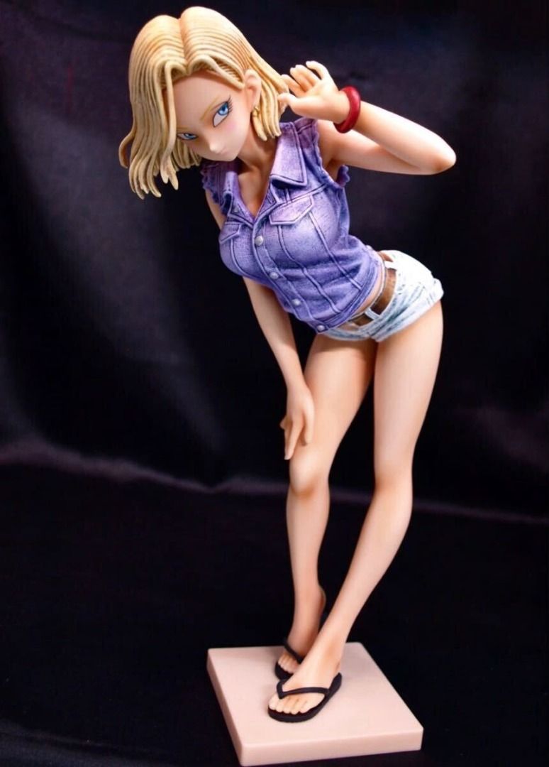 Dragon Ball Android 18 Custom Repainted Figure (Glitter&Glamours) - NO BOX (Category: Figurines & Statues) located in Pasig City. Submitted by bearside (Listing ID 1467326540, Image 3). Description: This is a custom repainted Dragon Ball Android 18 GLITTER&GLAMOURS figure. The colors have been changed, the legs have been changed to bare, the earrings have been changed to gold rings, and the eyes have been corrected. It is a genuine product. There