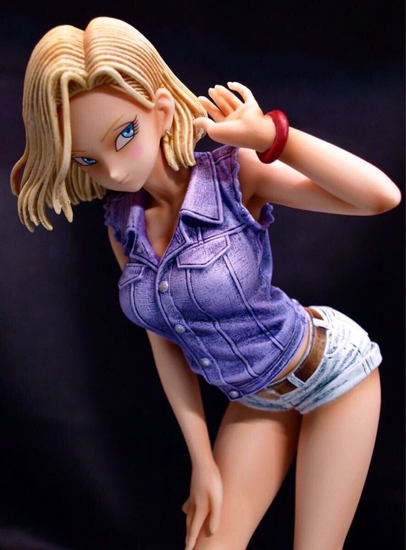 Dragon Ball Android 18 Custom Repainted Figure (Glitter&Glamours) - NO BOX (Category: Figurines & Statues) located in Pasig City. Submitted by bearside (Listing ID 1467326540, Image 2). Description: This is a custom repainted Dragon Ball Android 18 GLITTER&GLAMOURS figure. The colors have been changed, the legs have been changed to bare, the earrings have been changed to gold rings, and the eyes have been corrected. It is a genuine product. There