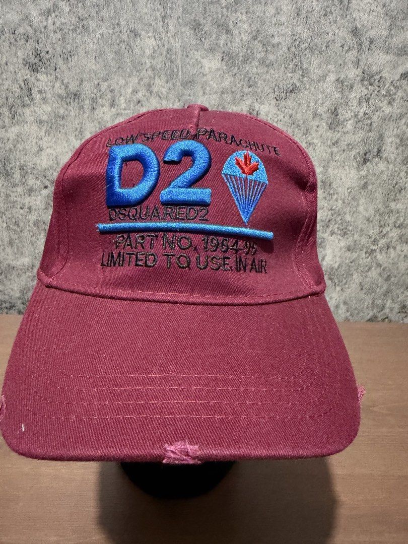 Dsquared2 - Maroon Low Speed Parachute Cap (Category: Caps & Hats) located in Cavite. Submitted by commoncourtesy (Listing ID 1467345890, Image 2). Description: One size fits all.