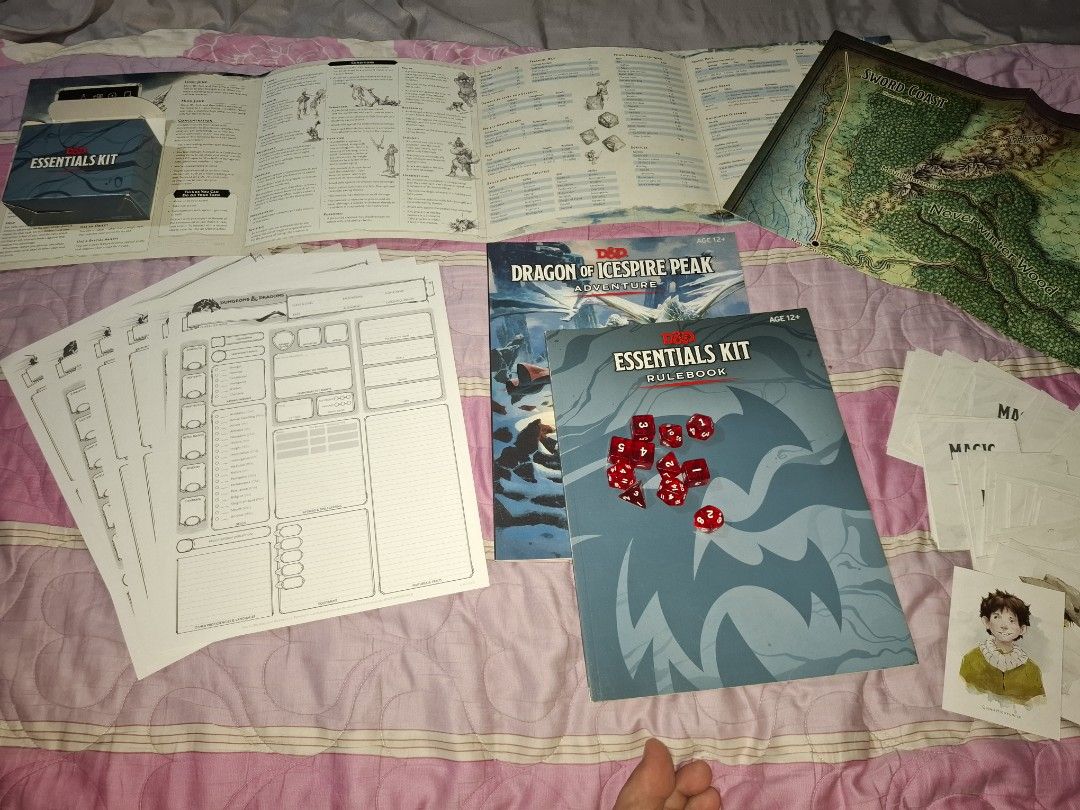 Dungeons & Dragons: Essentials Kit (Category: Board Games & Puzzles) located in Dipolog. Submitted by jacejacejace18 (Listing ID 1467286767, Image 2). Description: Bought but never played! The kit was only opened and then stored away. The box has some tears from storage, but the contents are like new and unused. I can send more pictures upon request! Price: Negotiable Location: Zamboanga del Norte Shipping: J&T or LBC Shipping/delivery fee to be 