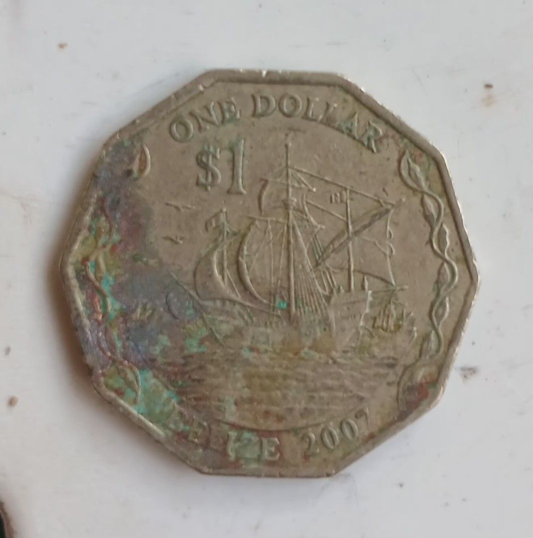Eastern Carribean 1 dollar 2007 (Category: Currency) located in Lipa City. Submitted by MAGBABALOT7 (Listing ID 1467191779, Image 2). Description: copper nickel compoaition 26.5 mm in diameter.