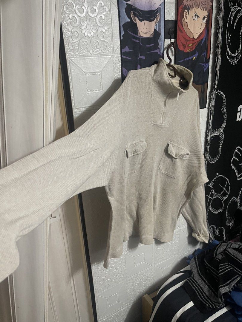 Eddie Bauer Legend Summit Pullover XL Beige (Category: Coats, Jackets and Outerwear) located in Quezon City. Submitted by listless32 (Listing ID 1467189451, Image 2). Description: W26 L 27 Needs wash Eddie Bauer Legend Summit Pullover in beige, Size XL. Made of 100% breathable cotton featuring a 100% comfortable quarter-zip mock neck, ribbed texture, and dual buttoned chest pockets. Perfect for smart-casual wear..