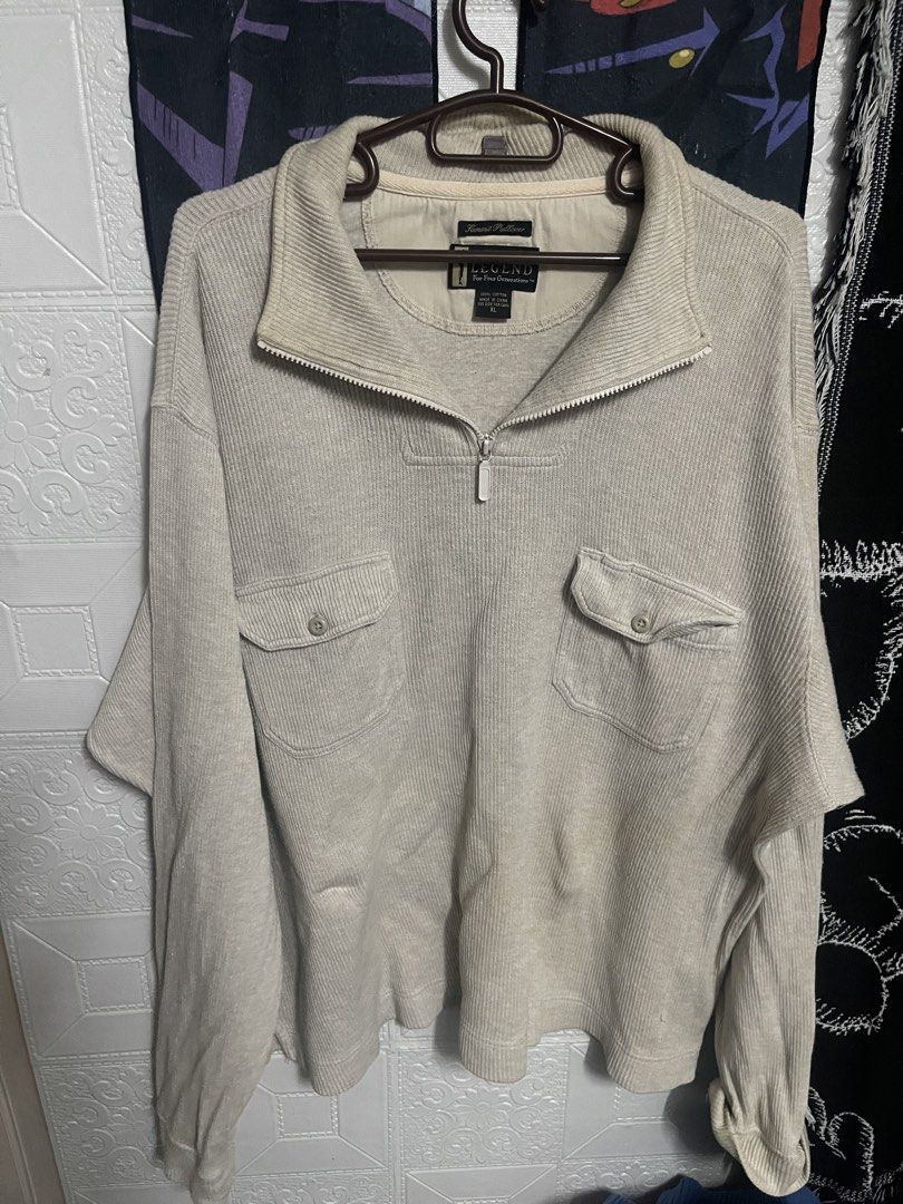 Eddie Bauer Legend Summit Pullover XL Beige (Category: Coats, Jackets and Outerwear) located in Quezon City. Submitted by listless32 (Listing ID 1467189451, Image 3). Description: W26 L 27 Needs wash Eddie Bauer Legend Summit Pullover in beige, Size XL. Made of 100% breathable cotton featuring a 100% comfortable quarter-zip mock neck, ribbed texture, and dual buttoned chest pockets. Perfect for smart-casual wear..
