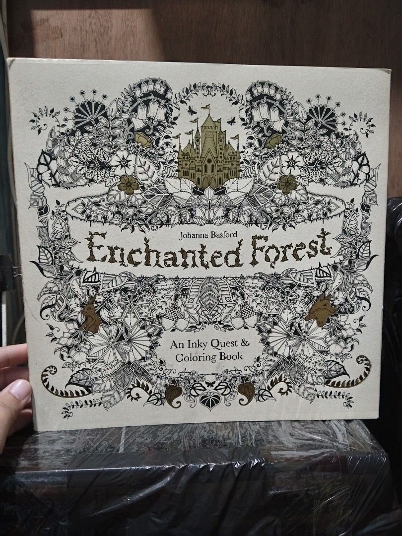 Enchanted Forest An Inky Quest and Coloring Book (Category: Children's Books) located in Taguig. Submitted by booksbynini (Listing ID 1467245666, Image 1). Description: 🌲 ENCHANTED FOREST — Johanna Basford Coloring Book A beloved coloring book filled with intricate illustrations, hidden objects, and a magical quest through an enchanted forest. High-quality thick paper, large beautiful format — printed in the Netherlands. ⚠️ Condition: Preloved. 
