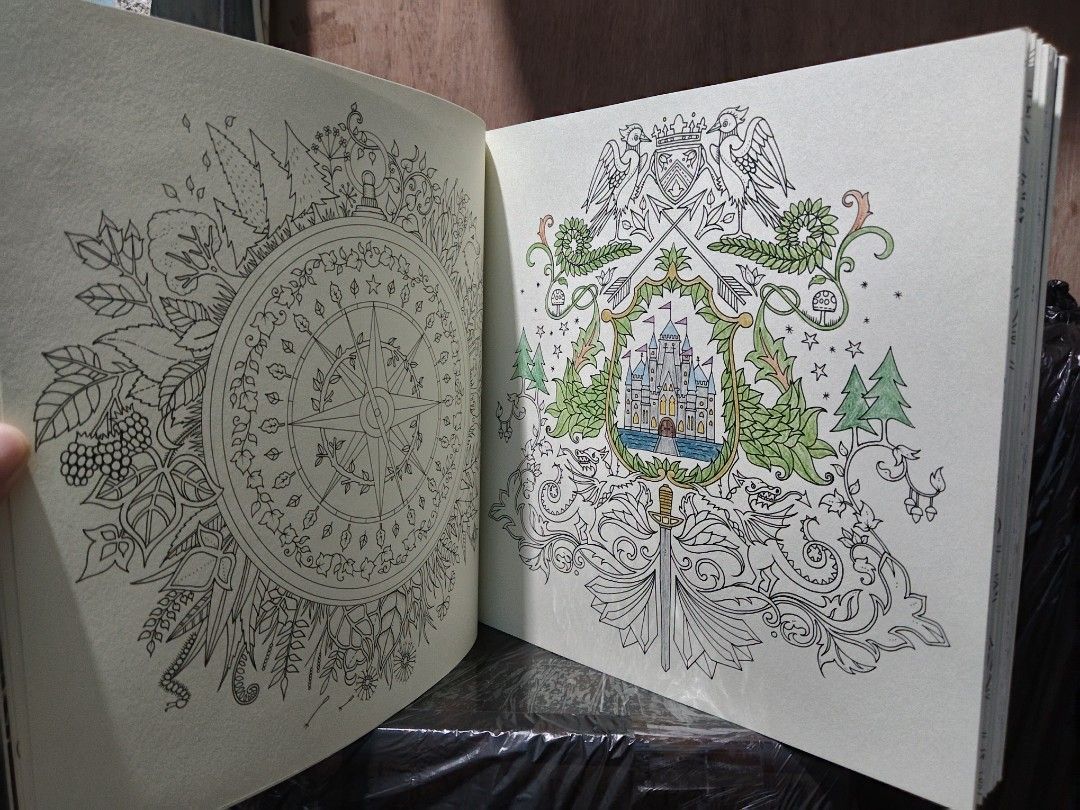 Enchanted Forest An Inky Quest and Coloring Book (Category: Children's Books) located in Taguig. Submitted by booksbynini (Listing ID 1467245666, Image 3). Description: 🌲 ENCHANTED FOREST — Johanna Basford Coloring Book A beloved coloring book filled with intricate illustrations, hidden objects, and a magical quest through an enchanted forest. High-quality thick paper, large beautiful format — printed in the Netherlands. ⚠️ Condition: Preloved. 