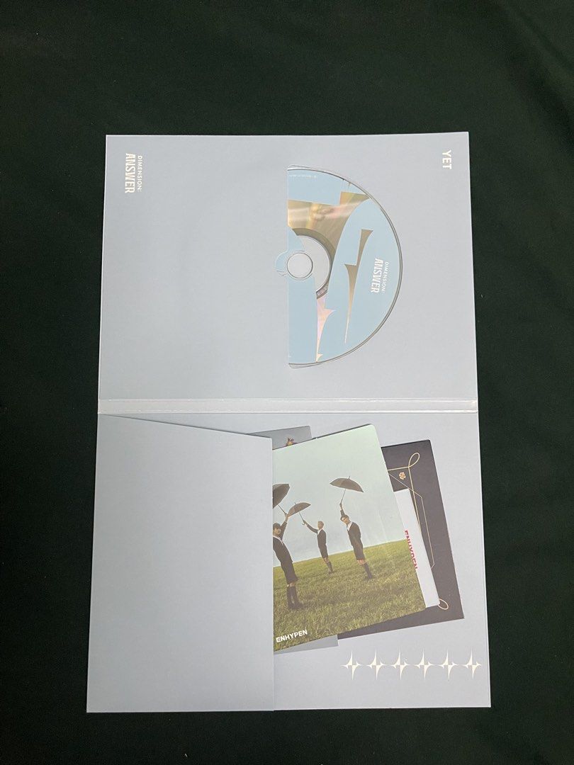 ENHYPEN ALBUM Dimension: Answer (Category: K-Wave Merchandise) located in Marikina City. Submitted by pixiivirgo (Listing ID 1467290767, Image 3). Description: RFS: Not being used anymore + need the money for college Bought this online a few years ago^^ Well used - one page was cut out but and theres a stain on the inner album cover, but other than that its all good! .