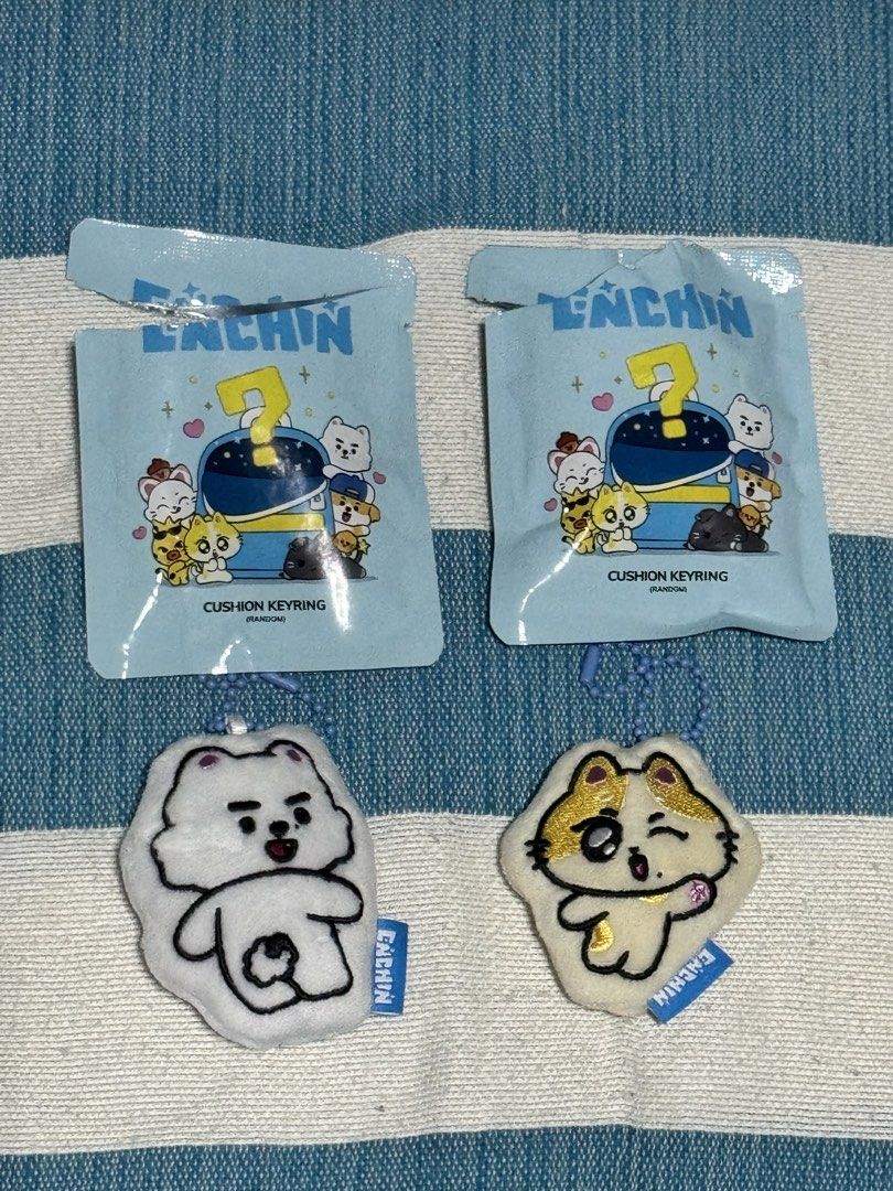 Enhypen Enchin Cushion Keyring Plush (Category: Plushies & Soft Toys) located in Imus. Submitted by jehauls (Listing ID 1467301700, Image 1). Description: wts lfb enchin cushion keyring (random) wonchu & snowe ₱650 each dm/reply! 💌 📍imus cavite t. enhypen enha engene sunghoon jungwon keyring plush random plushie moa wts lfb.