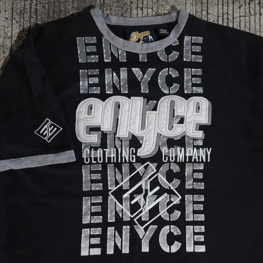 Enyce Clothing Company (Category: Tshirts & Polo Shirts ) located in Manila. Submitted by tondoswag (Listing ID 1467228444, Image 2). Description: Enyce Clothing Company (stack logo graphic on the chest) Color rate: 10/10 Condition: 10/10 issue: (None) measurements (measured by inches) width - 26 length - 32.