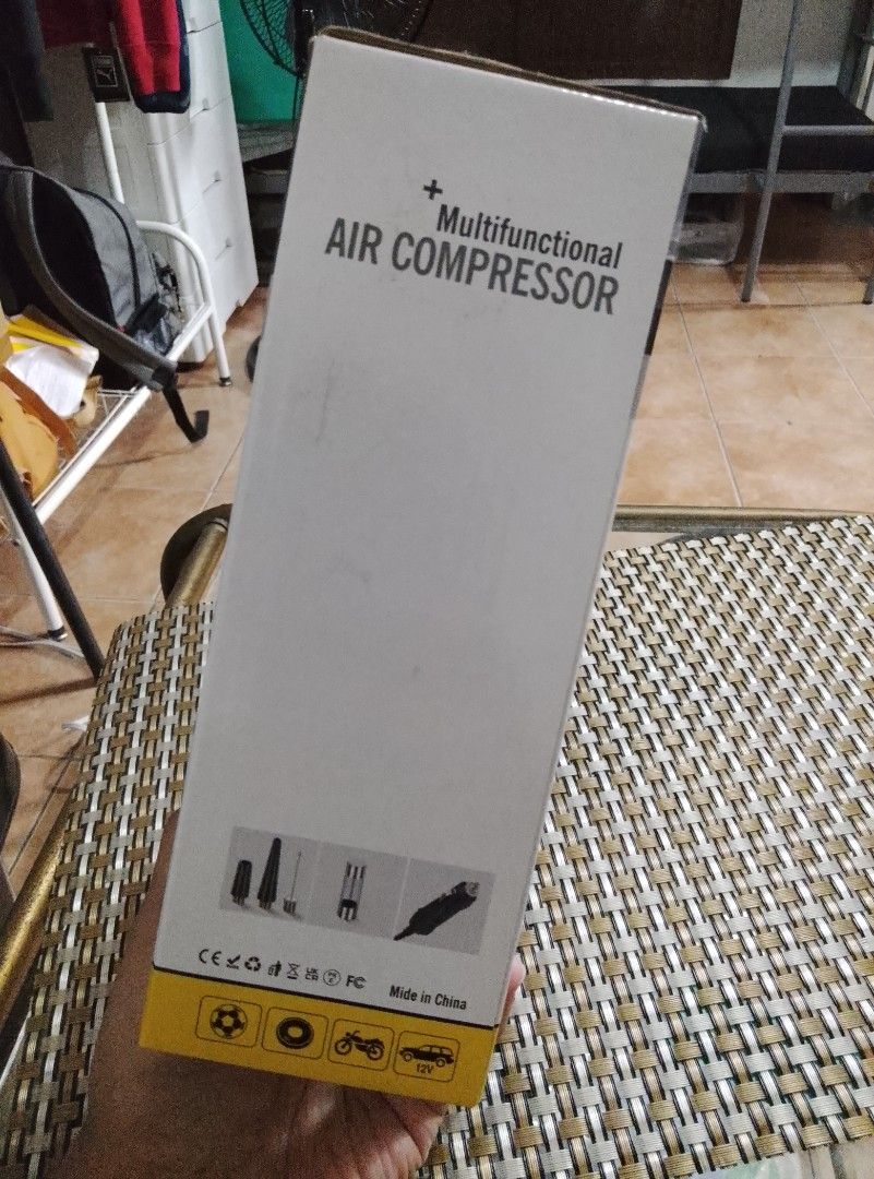 Ethos Voltora Multifunctional Air Compressor YD-787 (Category: Construction Tools & Equipment) located in Makati City. Submitted by kervstaniegra (Listing ID 1467238018, Image 2). Description: - Brand: Ethos Voltora YD-787 portable air compressor - Power: Plugs into standard 12V car sockets (100W) - Features: Clear digital display screen and built-in LED lighting for night use - Performance: Fast inflation for various needs - Reach: 3.0m power co
